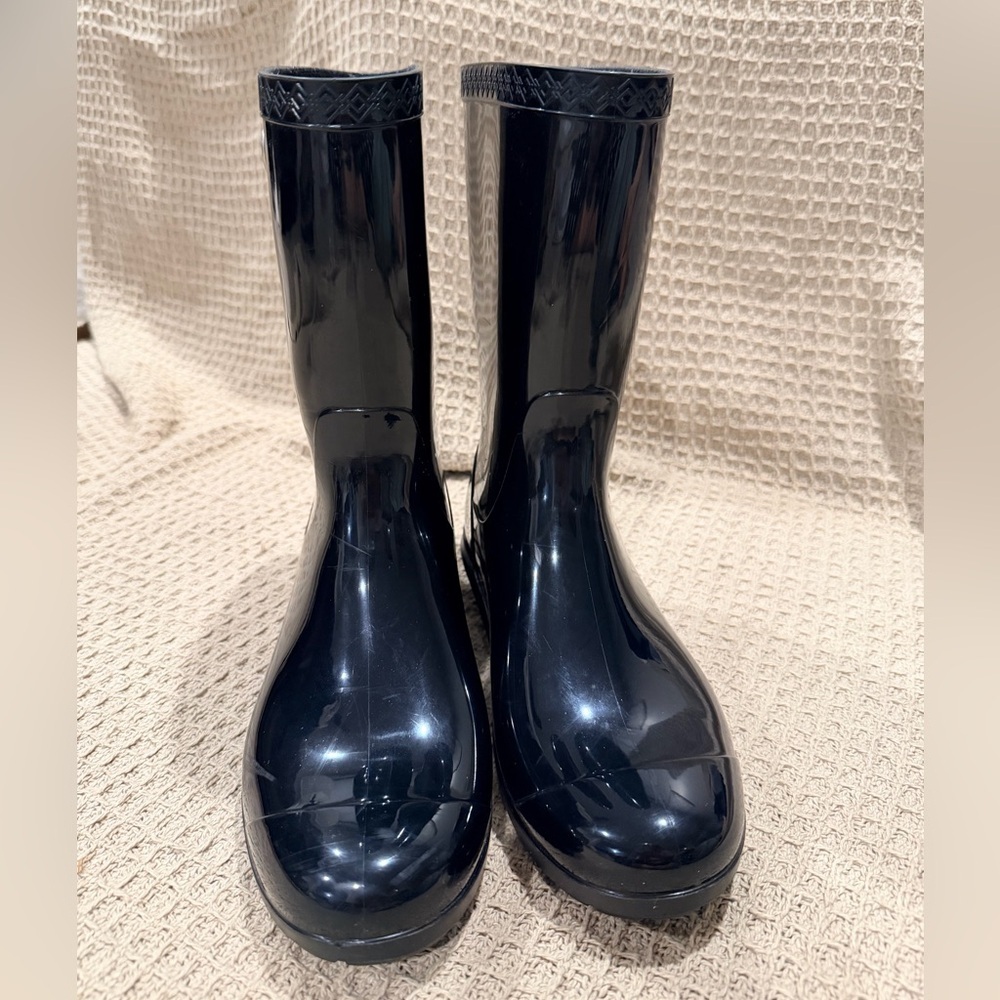 UGG Sienna Rain Boot Waterproof Black High-Gloss Finish Size 7 - Picture 4 of 9